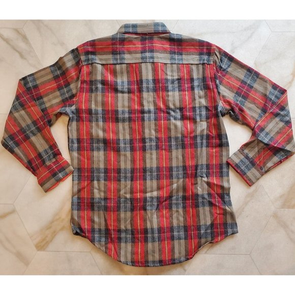 Vintage Bull Run Rugged Wear PLAID FLANNEL Button Down SHIRT Men's Medium - Picture 6 of 8